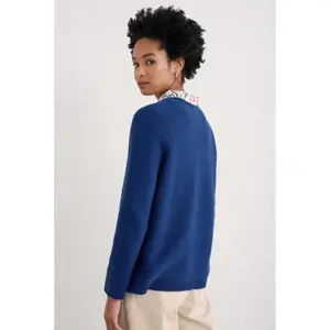 Seasalt Makers Cotton Jumper Washed Marine